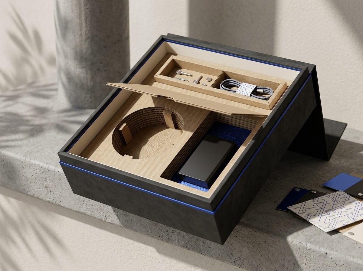 Custom packaging system with engineered insert for multiple product components
